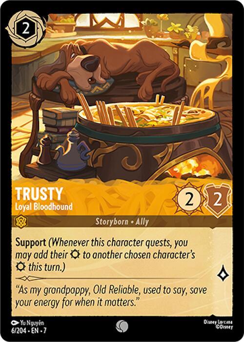 Trusty - Loyal Bloodhound 6/204 card from Archazia's Island