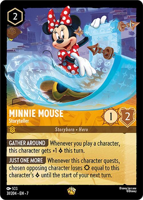 Minnie Mouse - Storyteller 31/204 card from Archazia's Island