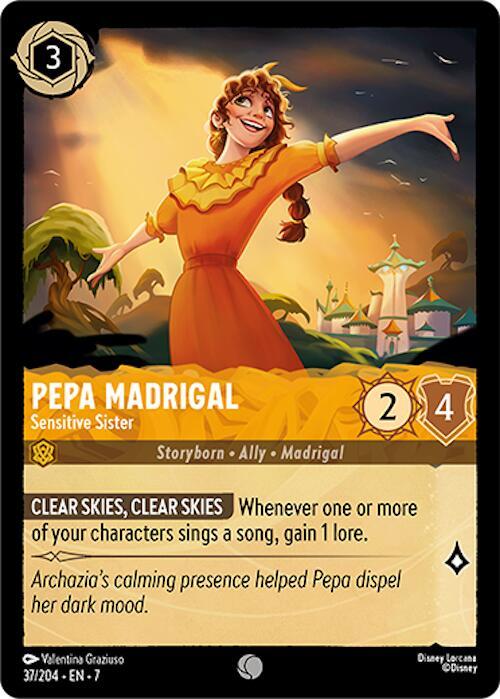 Pepa Madrigal - Sensitive Sister 37/204 card from Archazia's Island
