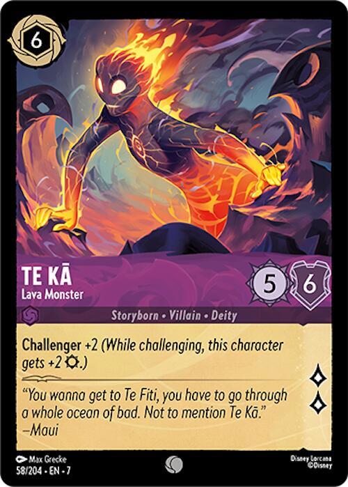 Te Ka - Lava Monster 58/204 card from Archazia's Island