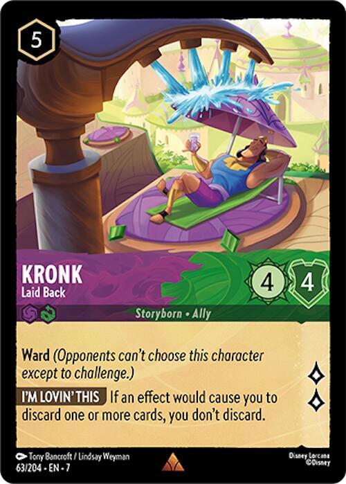 Kronk - Laid Back 63/204 card from Archazia's Island