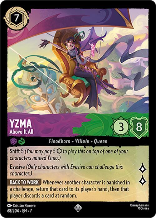 Yzma - Above It All 68/204 card from Archazia's Island