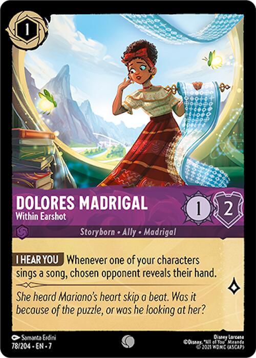 Dolores Madrigal - Within Earshot 78/204 card from Archazia's Island
