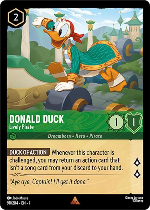 Donald Duck - Lively Pirate 98/204 card from Archazia's Island