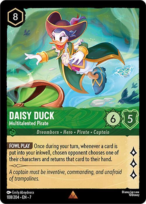 Daisy Duck - Multitalented Pirate 108/204 card from Archazia's Island