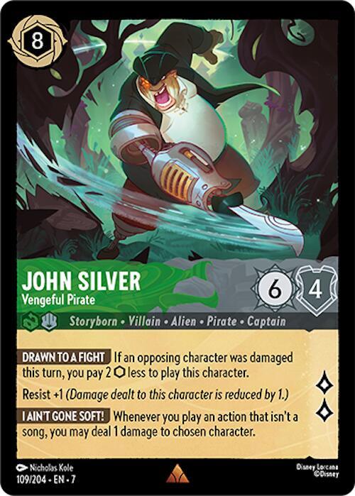 John Silver - Vengeful Pirate 109/204 card from Archazia's Island
