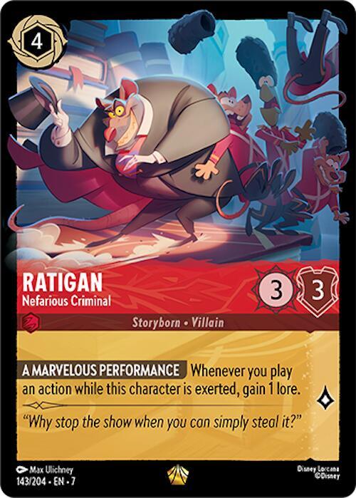 Ratigan - Nefarious Criminal 143/204 card from Archazia's Island