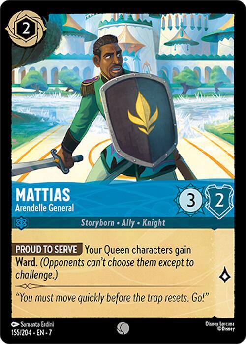 Mattias - Arendelle General 155/204 card from Archazia's Island