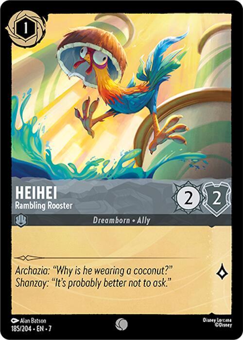 Heihei - Rambling Rooster 185/204 card from Archazia's Island