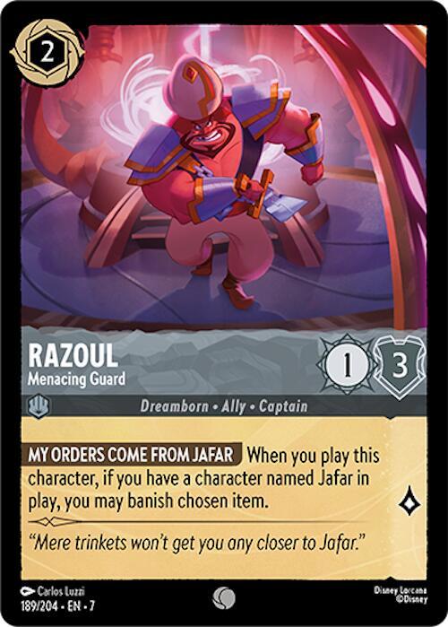 Razoul - Menacing Guard 189/204 card from Archazia's Island