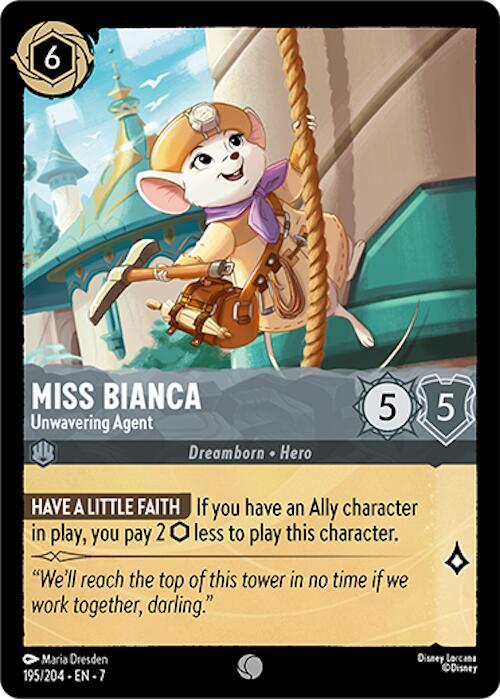 Miss Bianca - Unwavering Agent 195/204 card from Archazia's Island