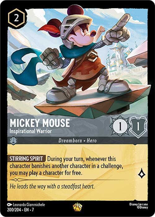 Mickey Mouse - Inspirational Warrior 200/204 card from Archazia's Island