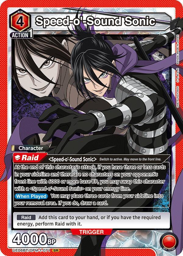 Speed-o'-Sound Sonic UE06BT/OPM-1-071 card from UE06BT: One Punch Man