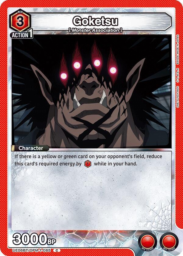 Goketsu UE06BT/OPM-1-085 card from UE06BT: One Punch Man