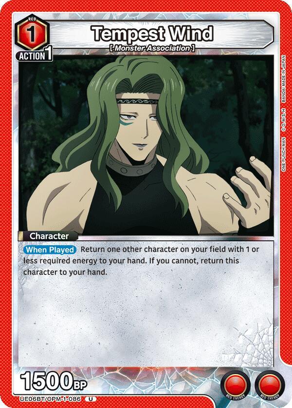 Tempest Wind UE06BT/OPM-1-086 card from UE06BT: One Punch Man