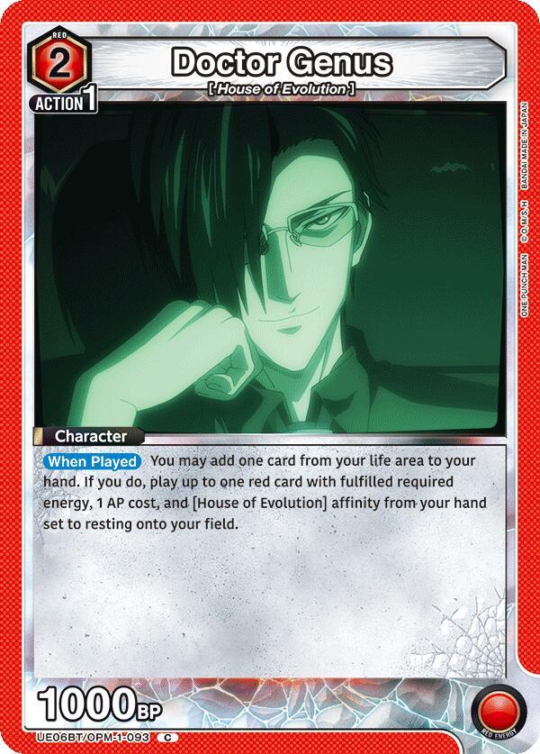 Doctor Genus UE06BT/OPM-1-093 card from UE06BT: One Punch Man