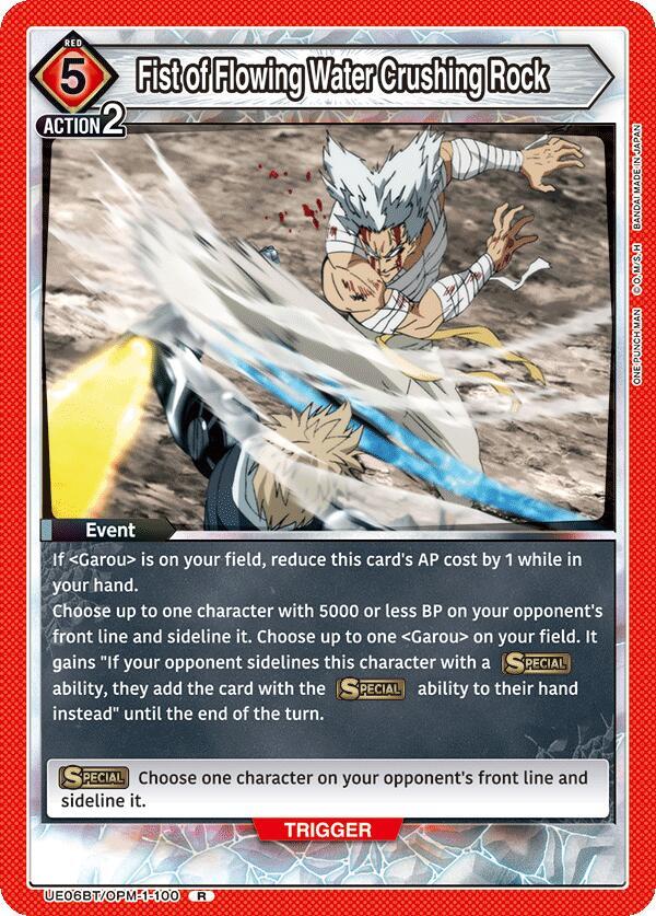 Fist of Flowing Water Crushing Rock UE06BT/OPM-1-100 card from UE06BT: One Punch Man