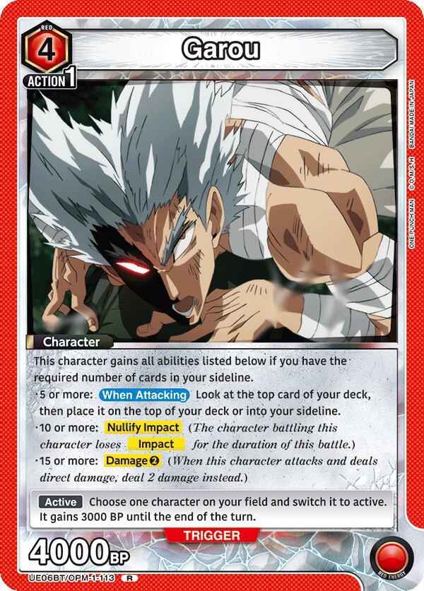 Garou UE06BT/OPM-1-113 card from UE06BT: One Punch Man