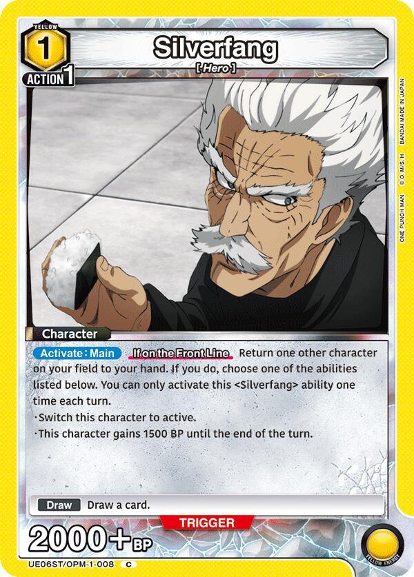 Silverfang UE06ST/OPM-1-008 card from UE06ST: One Punch Man Starter Deck