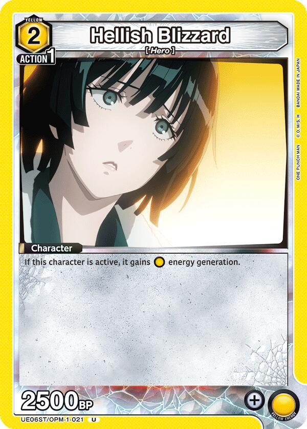 Hellish Blizzard UE06ST/OPM-1-021 card from UE06ST: One Punch Man Starter Deck