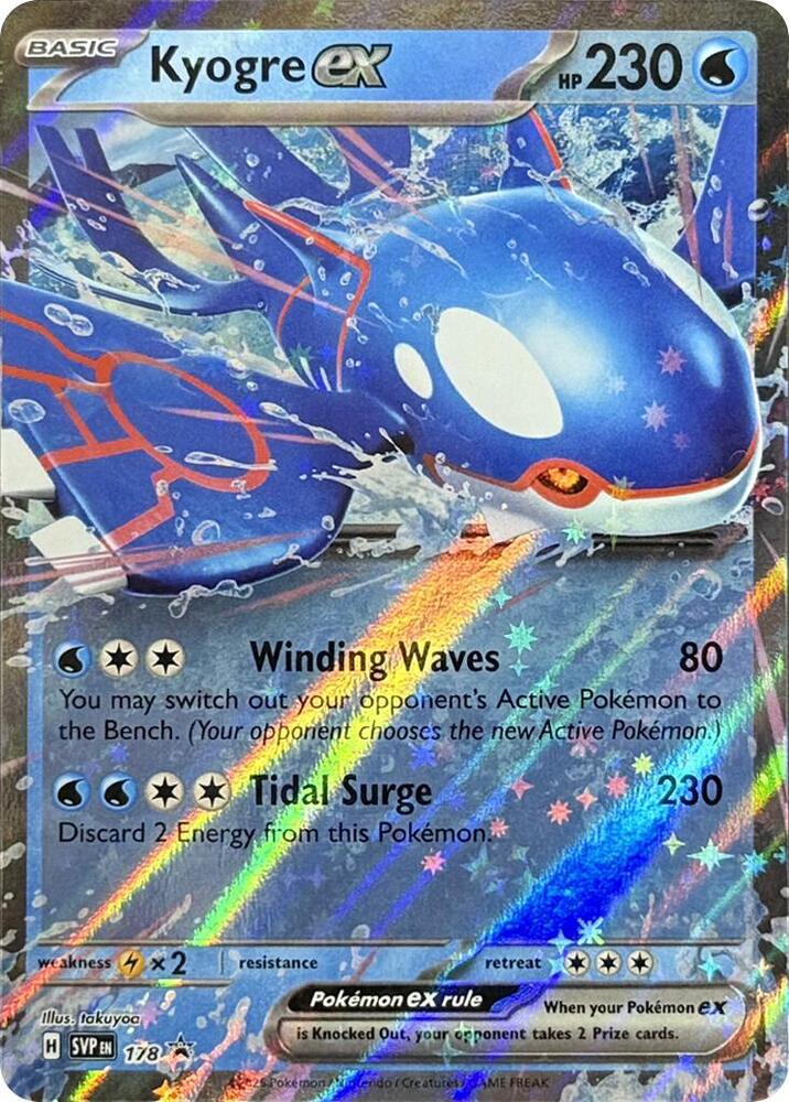 Kyogre ex 178 card from SV: Scarlet & Violet Promo Cards