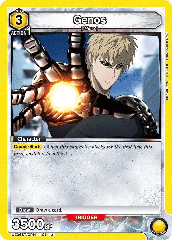 Genos UE06ST/OPM-1-101 card from UE06ST: One Punch Man Starter Deck