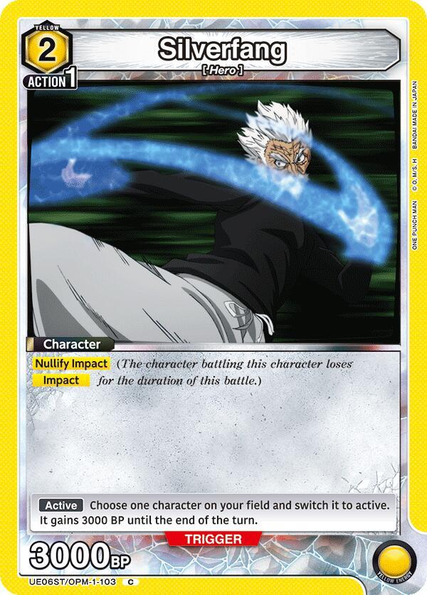 Silverfang UE06ST/OPM-1-103 card from UE06ST: One Punch Man Starter Deck