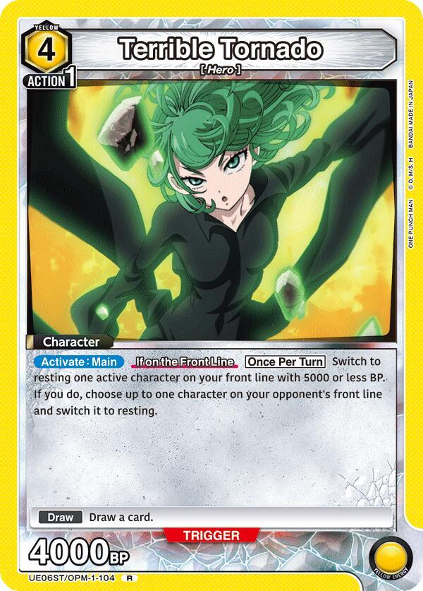 Terrible Tornado UE06ST/OPM-1-104 card from UE06ST: One Punch Man Starter Deck