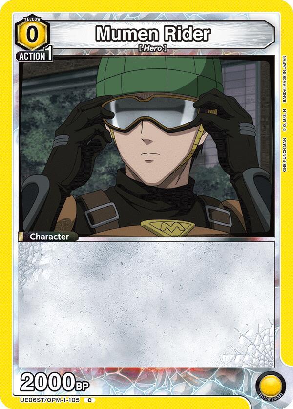 Mumen Rider UE06ST/OPM-1-105 card from UE06ST: One Punch Man Starter Deck