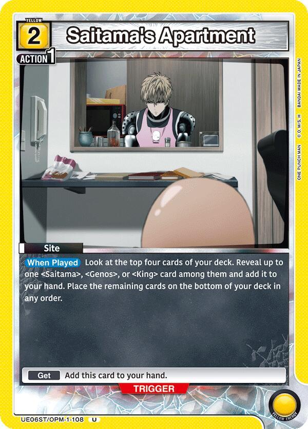 Saitama's Apartment UE06ST/OPM-1-108 card from UE06ST: One Punch Man Starter Deck