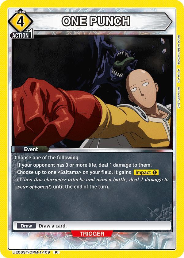 ONE PUNCH UE06ST/OPM-1-109 card from UE06ST: One Punch Man Starter Deck