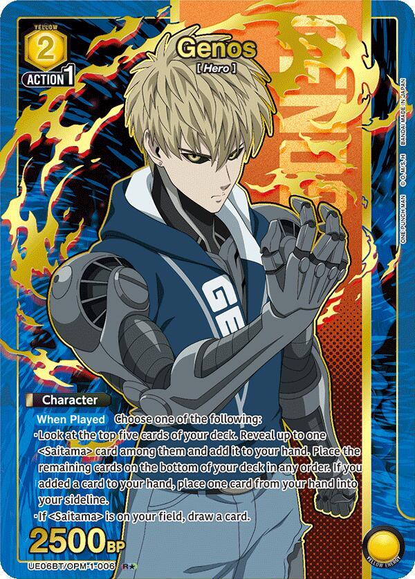 Genos (R*) UE06BT/OPM-1-006 card from UE06BT: One Punch Man