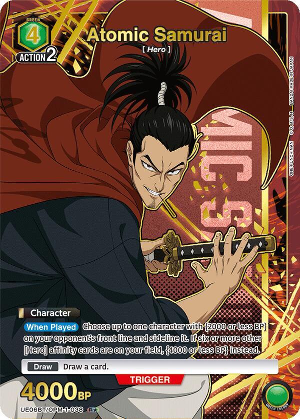 Atomic Samurai (R*) UE06BT/OPM-1-038 card from UE06BT: One Punch Man