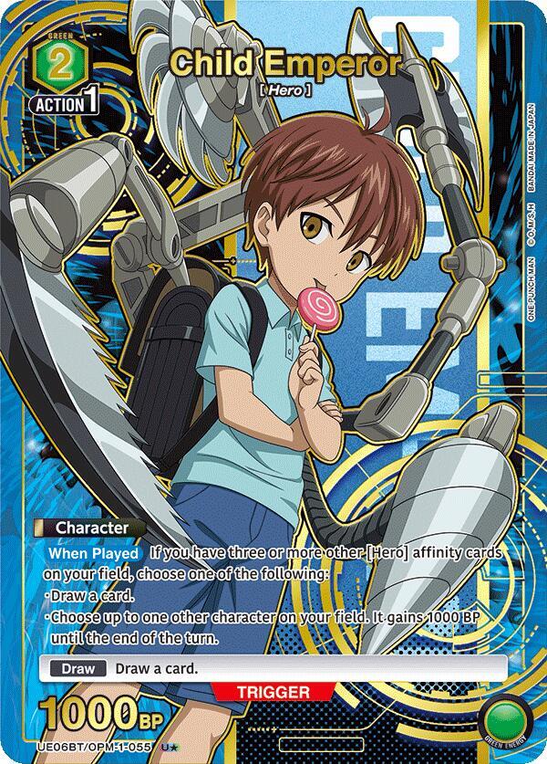 Child Emperor (U*) UE06BT/OPM-1-055 card from UE06BT: One Punch Man