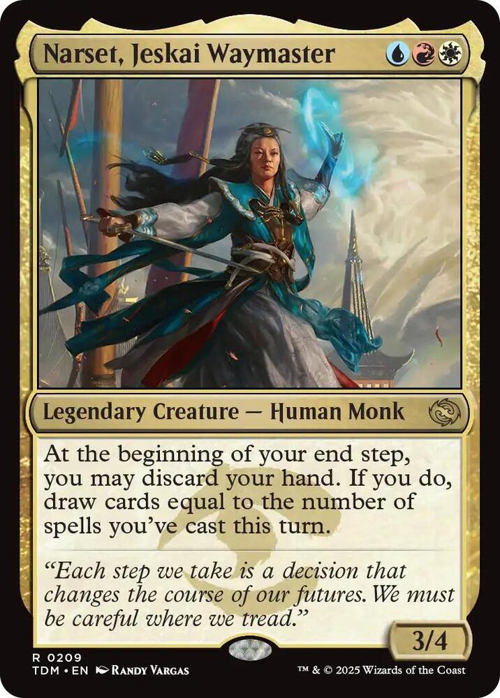 Narset, Jeskai Waymaster 209 card from Tarkir: Dragonstorm