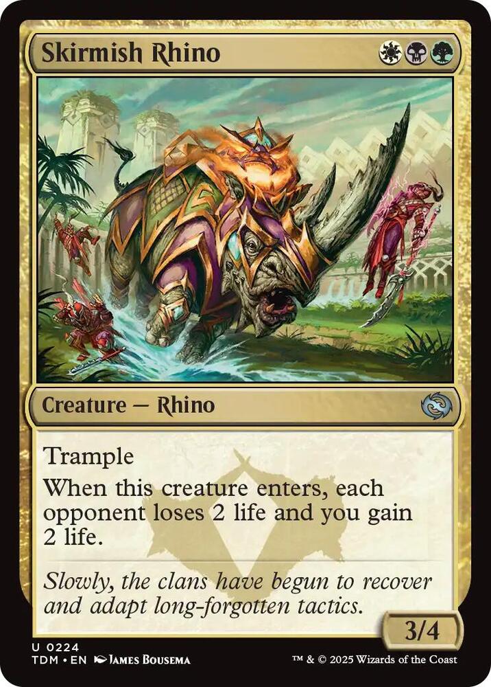 Skirmish Rhino 224 card from Tarkir: Dragonstorm