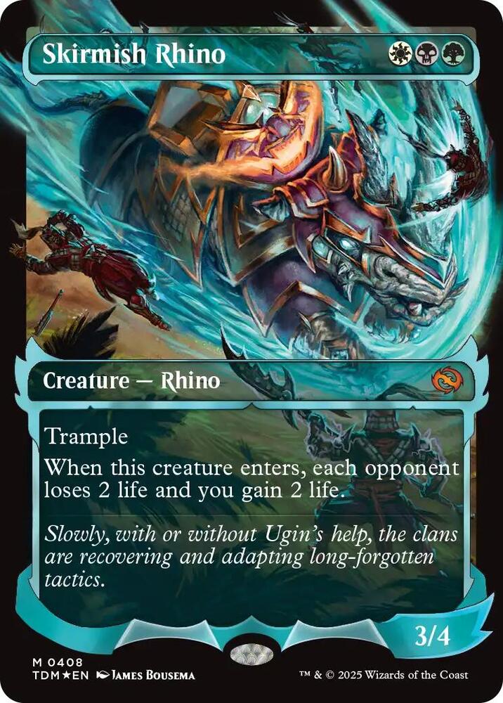 Skirmish Rhino (Showcase) 408 card from Tarkir: Dragonstorm