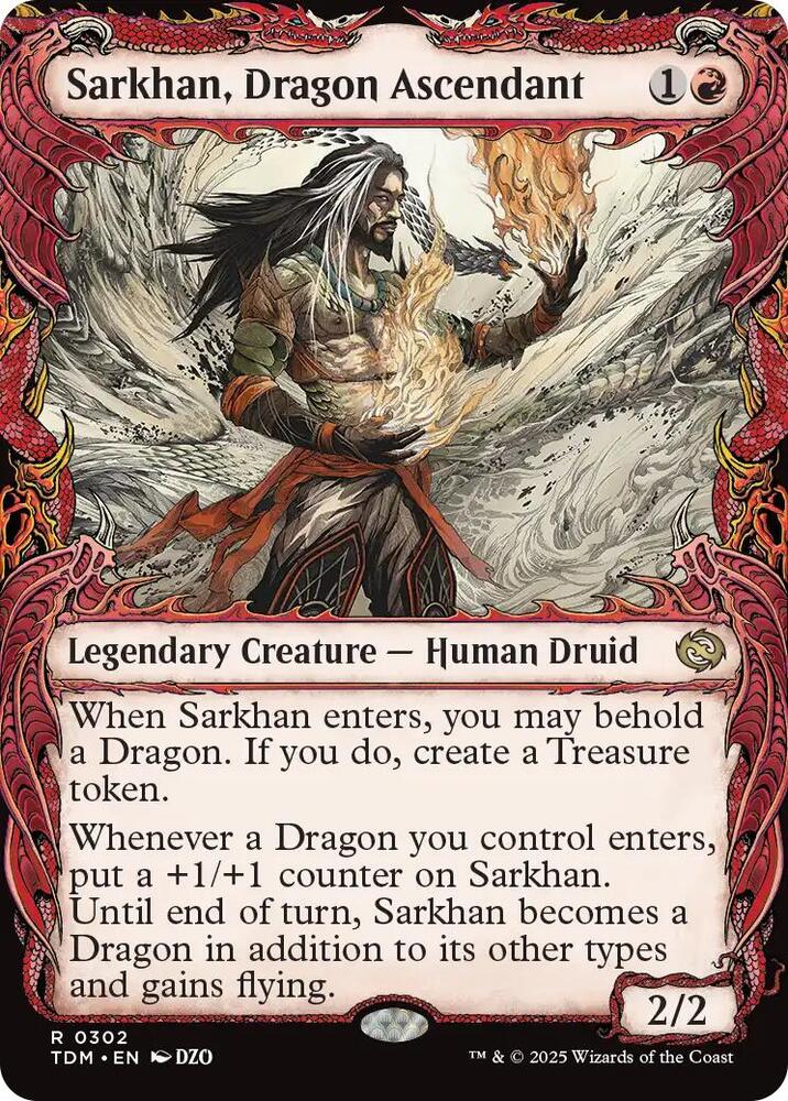 Sarkhan, Dragon Ascendant (Showcase) 302 card from Tarkir: Dragonstorm