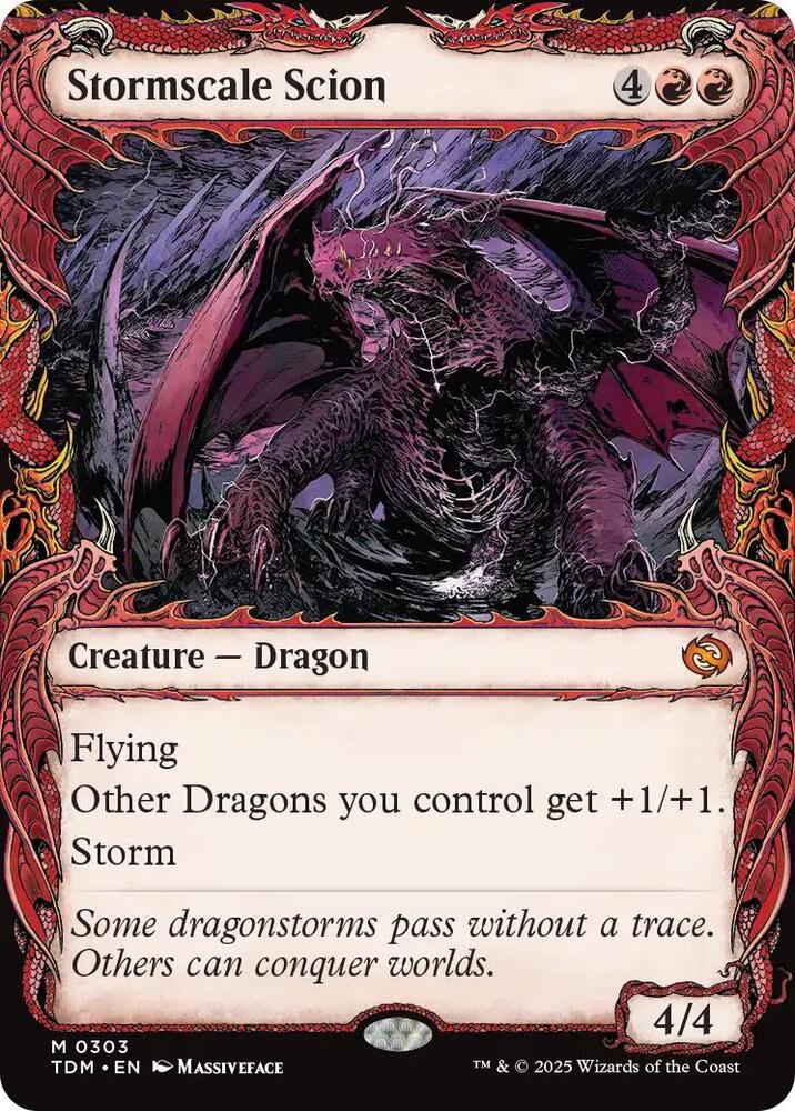 Stormscale Scion (Showcase) 303 card from Tarkir: Dragonstorm