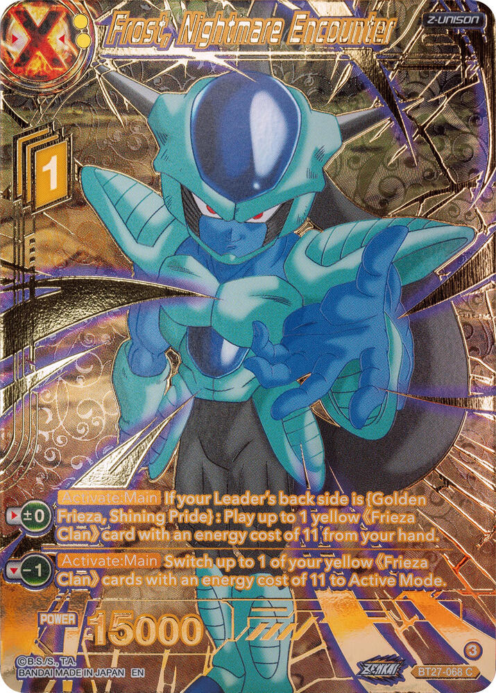 Frost, Nightmare Encounter (Gold-Stamped) BT27-068 card from History of Z