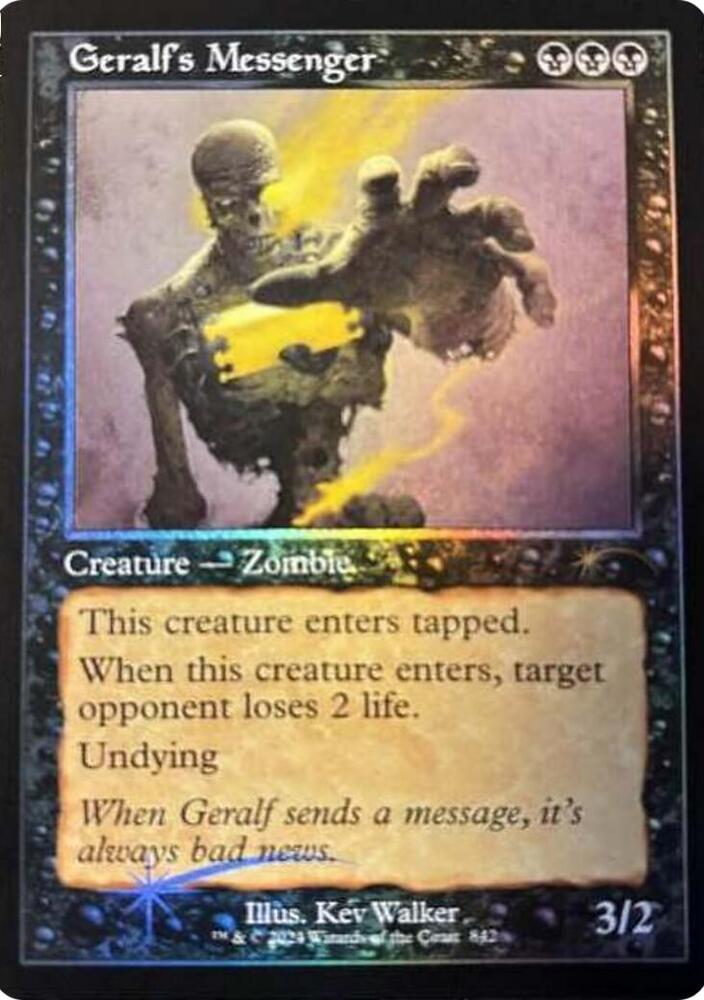 Geralf's Messenger (Retro Frame) 842 card from Secret Lair Drop Series