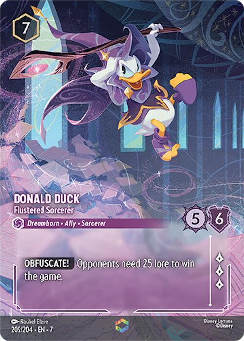 Donald Duck - Flustered Sorcerer (Enchanted) 209/204 card from Archazia's Island