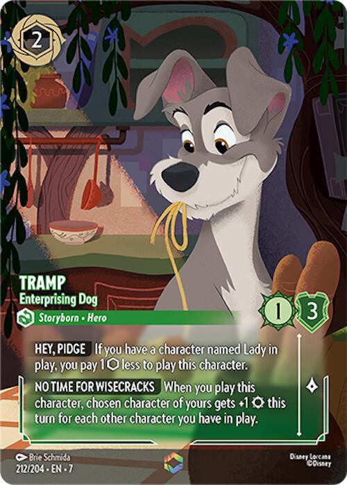 Tramp - Enterprising Dog (Enchanted) 212/204 card from Archazia's Island