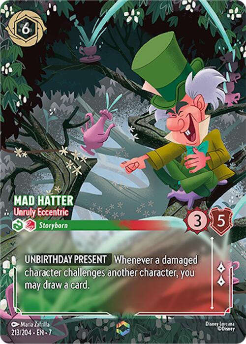Mad Hatter - Unruly Eccentric (Enchanted) 213/204 card from Archazia's Island