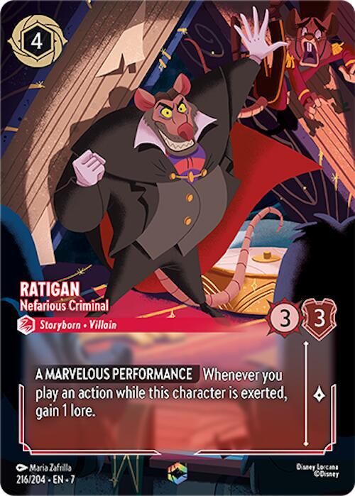 Ratigan - Nefarious Criminal (Enchanted) 216/204 card from Archazia's Island