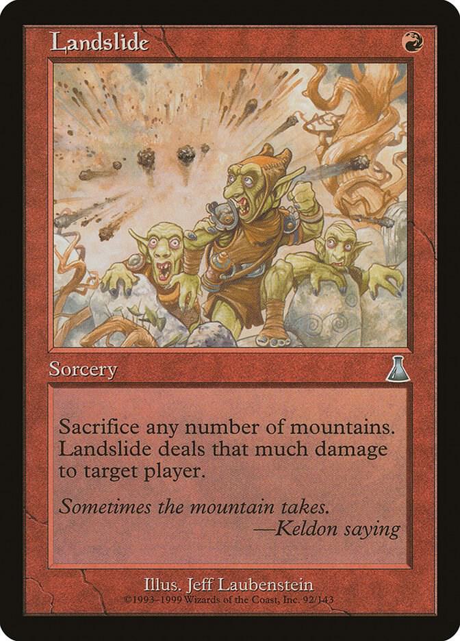 Landslide 92 card from Urza's Destiny