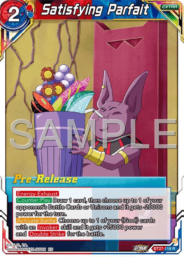 Satisfying Parfait BT27-118 card from History of Z Pre-Release Cards