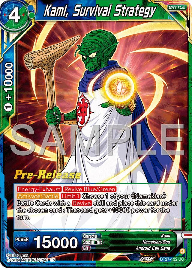 Kami, Survival Strategy BT27-132 card from History of Z Pre-Release Cards