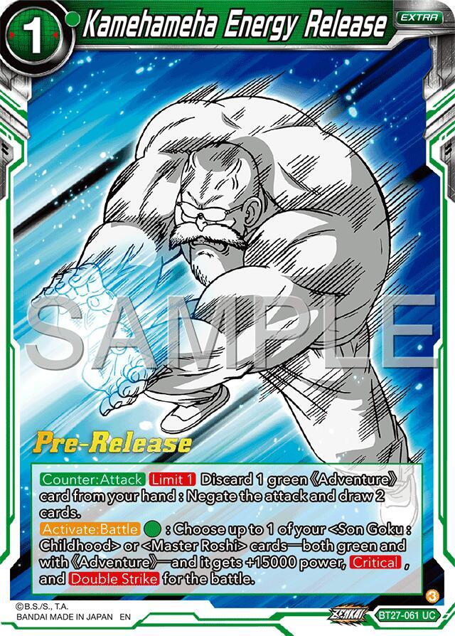 Kamehameha BT27-061 card from History of Z Pre-Release Cards