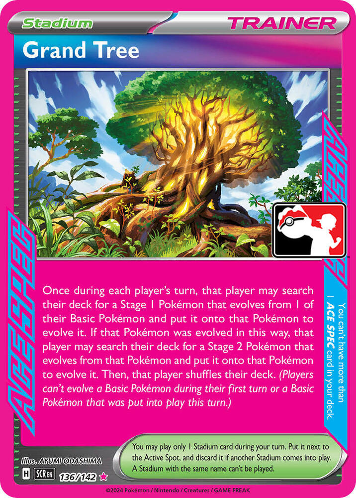 Grand Tree 136/142 card from Prize Pack Series Cards